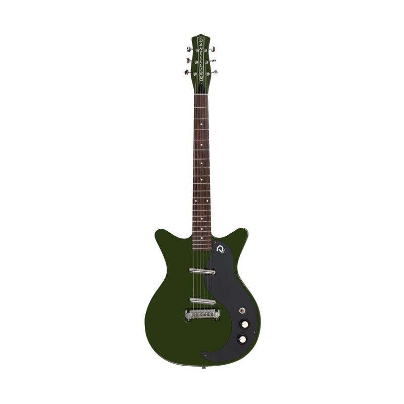 Danelectro 59 BLACK OUT Semi Hollow-Body Electric Guitar (Green Envy)