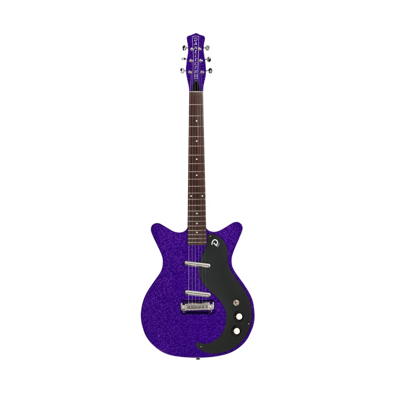 Danelectro 59 BLACK OUT Semi Hollow-Body Electric Guitar (Purple Metalflake)