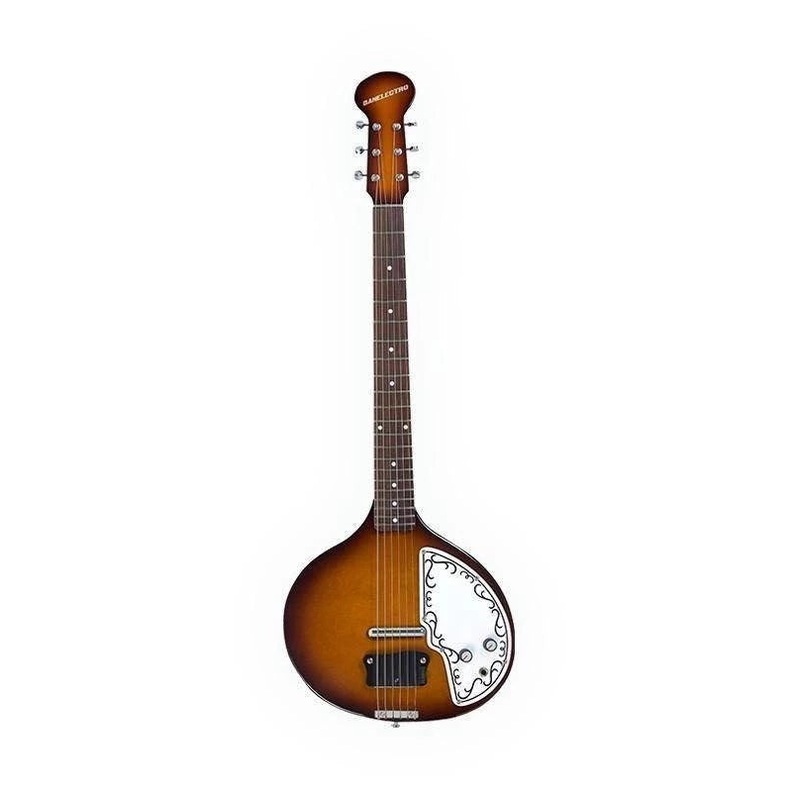 Danelectro 60 BABY SITAR Electric Guitar (Brown Burst)
