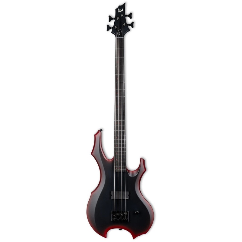 ESP LFL4BLKREDBS Fred Leclercq Signature Bass Guitar with Case (Black Red Burst Satin)
