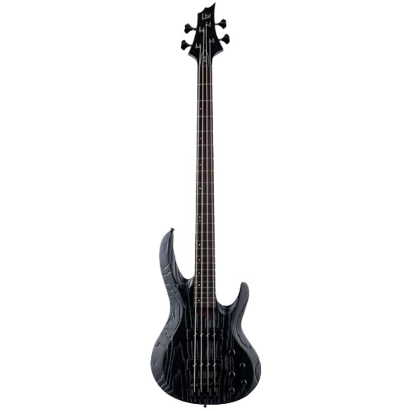 ESP LMLB4BLKBLAST Mike Leon 4-String Electric Bass Guitar (Black Bast)