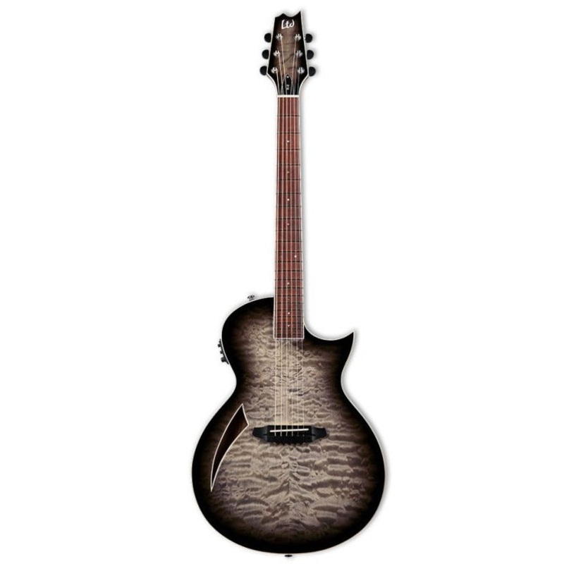 ESP LTD TL-6QM THINLINE Series Acoustic Electric Guitar (Charcoal Burst)