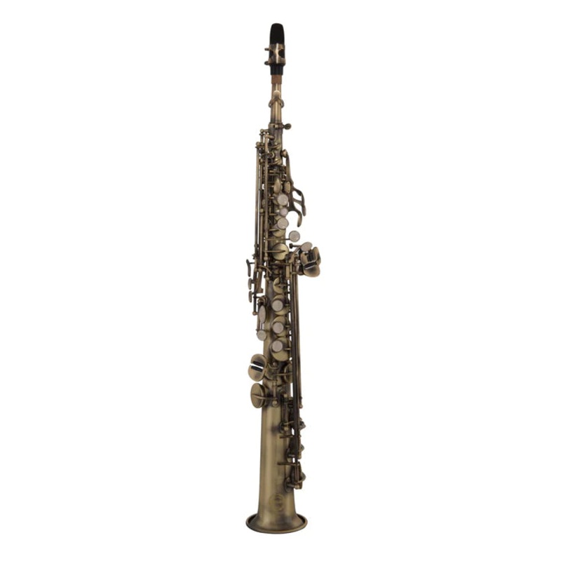 Grassi GR SSP830 Soprano Saxophone in Bb with 2 Necks School Series (Antique Finish)