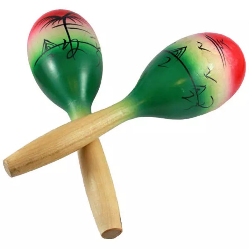 Granite Percussion GP-MARACA2 Wooden Maracas – 10″