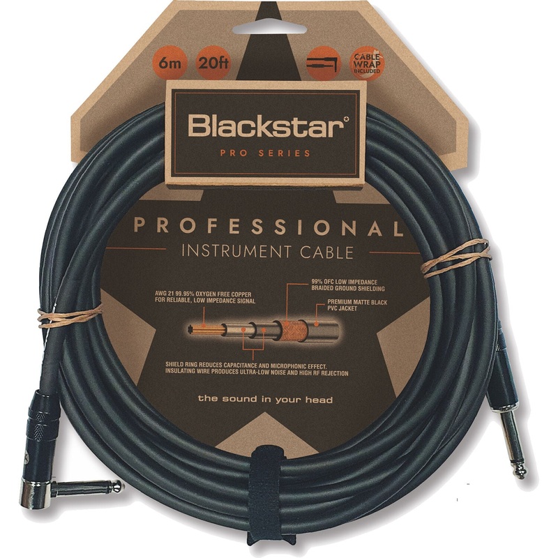 Blackstar BS-CBLPRO3MSA 1/4″ To 1/4″ Professional Cable – 3M (Angle)