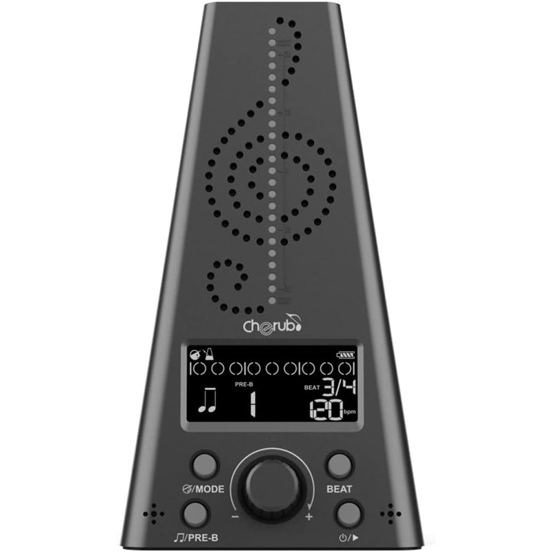 Cherub WMT-230 Rechargeable Metro-Tuner and Electronic Metronome (Black)