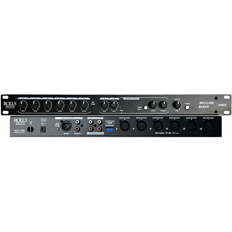 Rolls RM89 8 Channel Professional Mic / Line Mixer