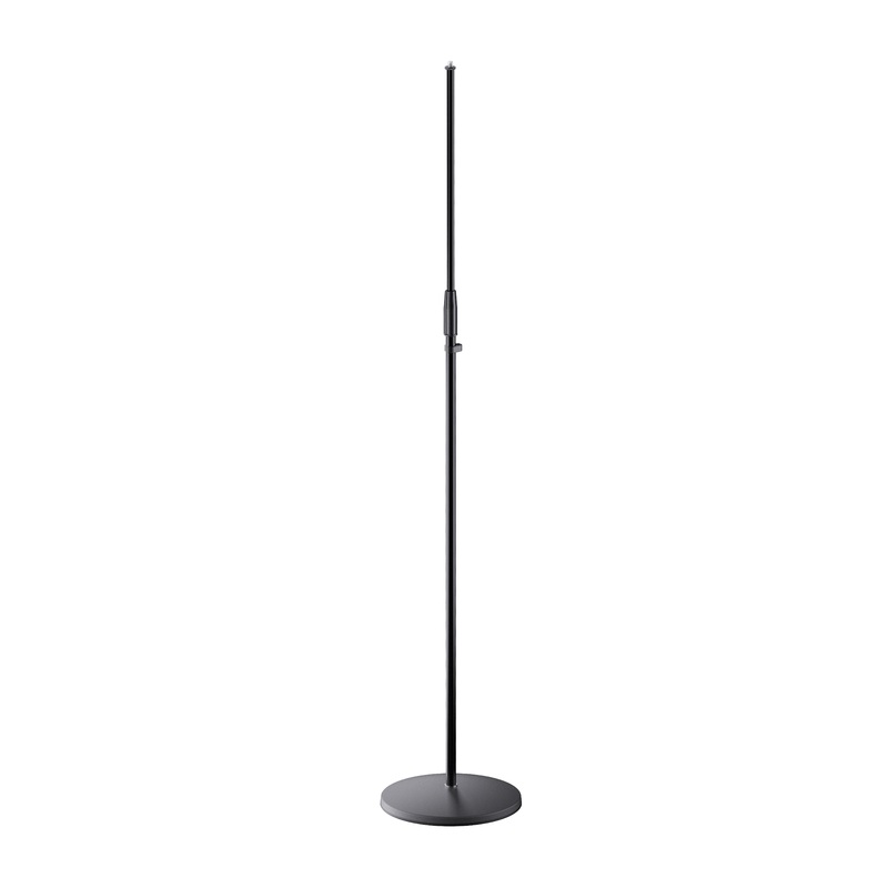 K&M 26050 Folding Round Base Microphone Stand (Black)