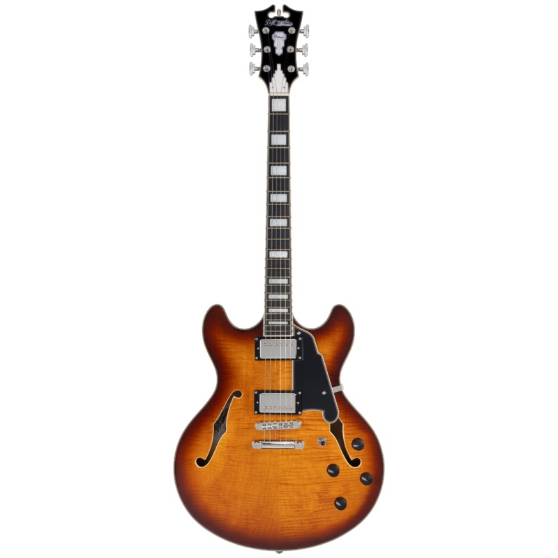 D’Angelico PREMIER DC Semi Hollow Electric Guitar (Dark Iced Tea Burst)