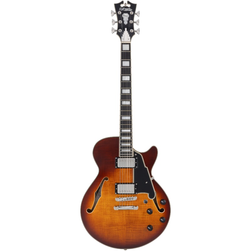 D’Angelico PREMIER SS Semi Hollow-Body Electric Guitar (Dark Iced Tea Burst)