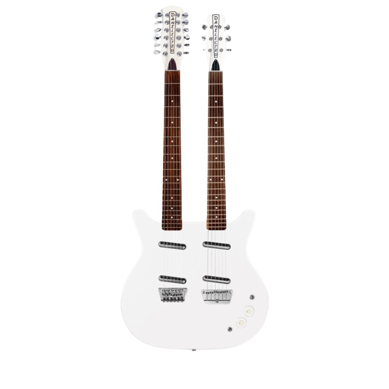 Danelectro DOUBLENECK 12 String Electric Guitar (White Pearl)
