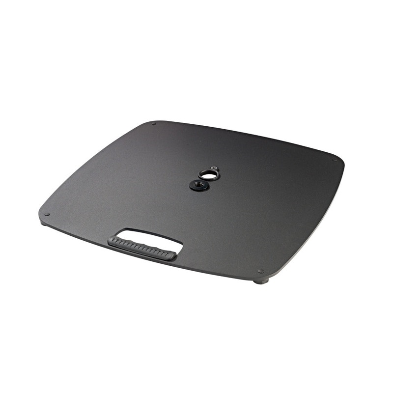 K&M 26705 Base Plate for Distance Rods (Black)