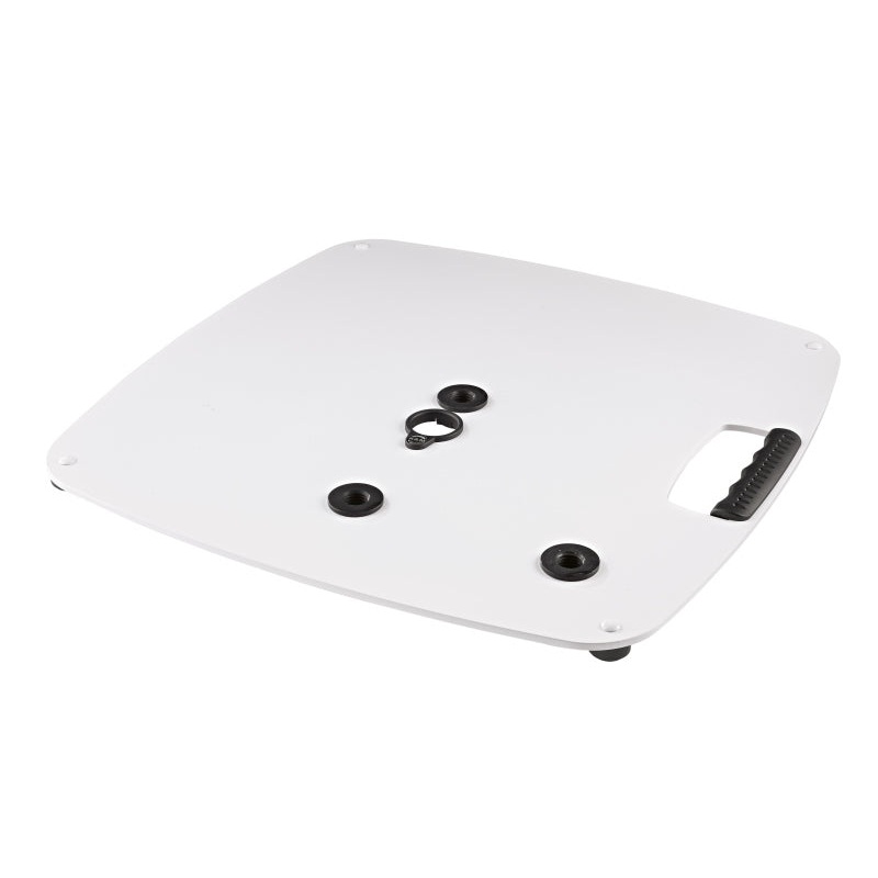 K&M 26706 Base Plate for Distance Rods (White)