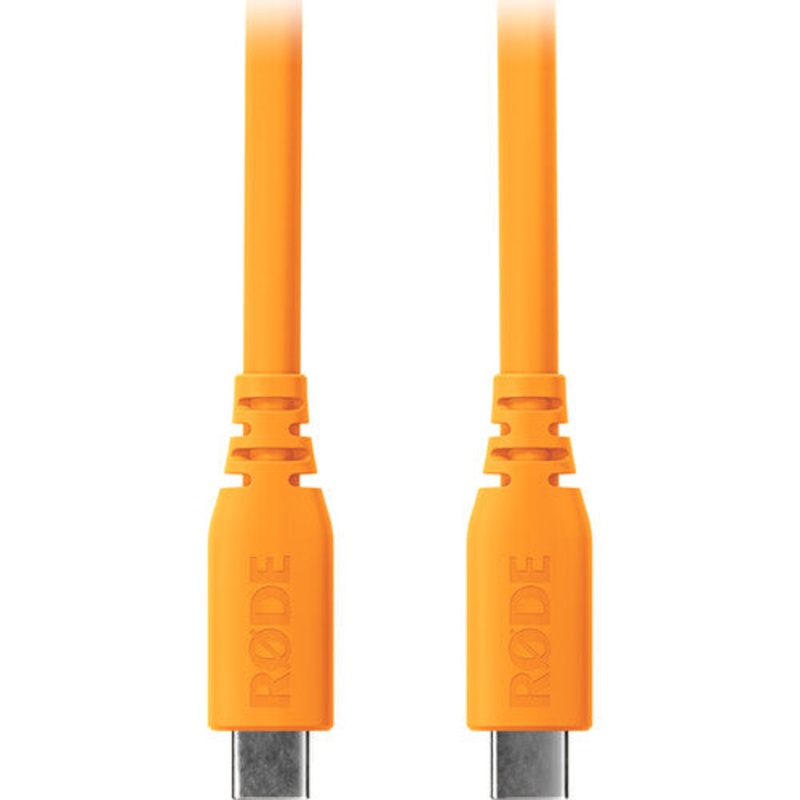Rode SC27-O SuperSpeed USB-C to USB-C Cable (Orange) – 6.6′