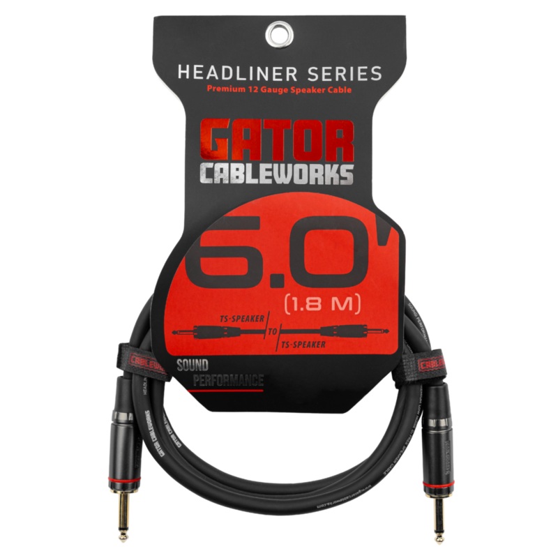 Gator GCWH-SPK-06 Headliner Series 1/4″ TS Speaker Cable – 6ft