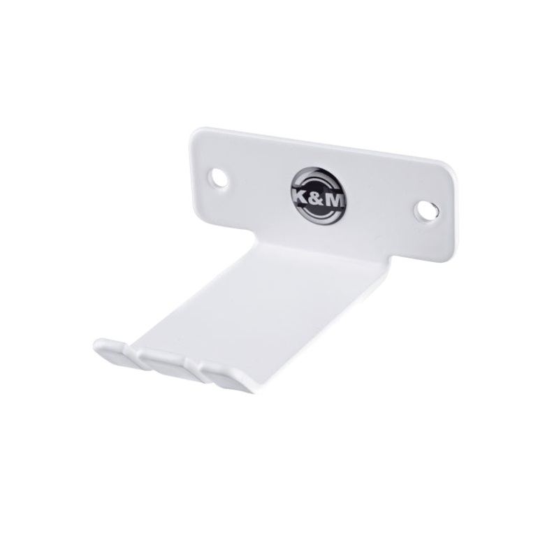 K&M 16311 Wall Mount Headphone Hanger (White)