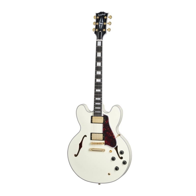 Epiphone 1959 ES-355 Semi Hollow-Body Electric Guitar (Classic White)