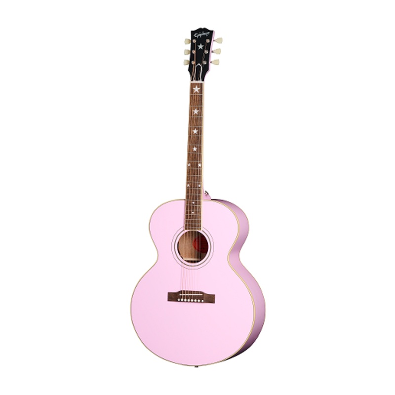 Epiphone J-180 LS Series Acoustic Guitar (Pink)