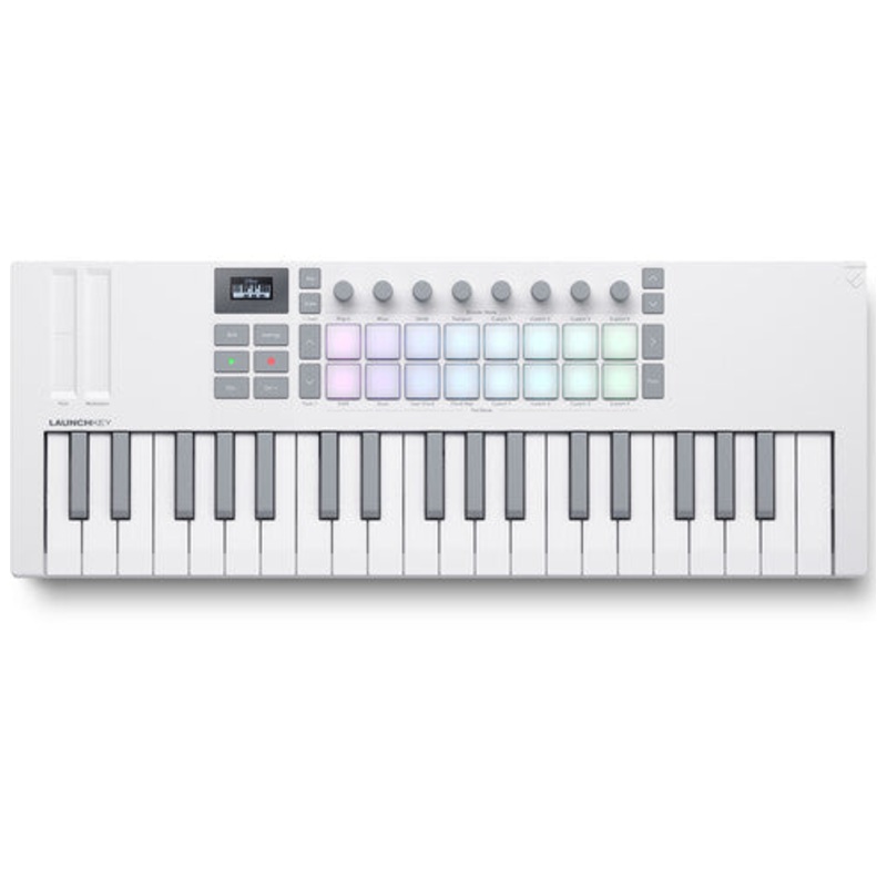 Novation LAUNKEY MINI 37 MK4 USB MIDI Keyboard Controller (White, 37 Keys)