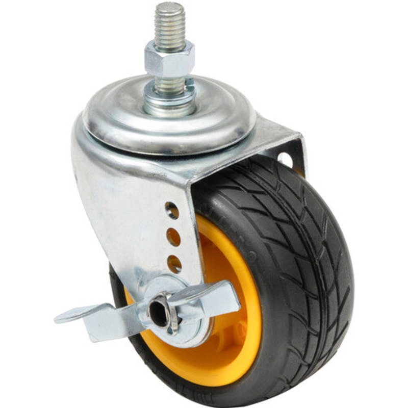 Rock-N-Roller RCSTR4X2 Ground Glider Caster with Brake (2-Pack) – 4 x 2″