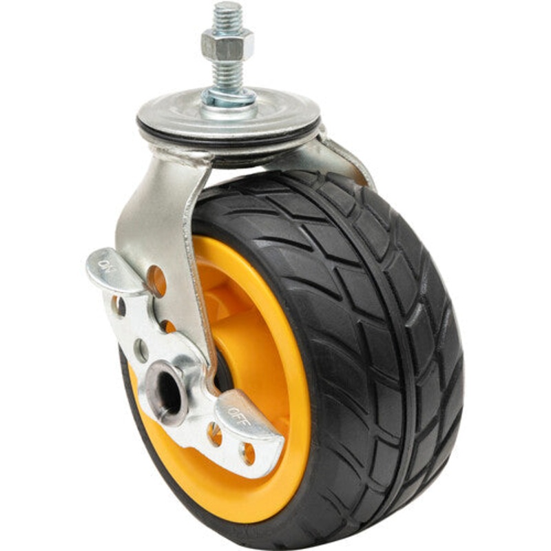 Rock-N-Roller RCSTR6X3 Ground Glider Caster with Brake (2-Pack) – 6 x 3″
