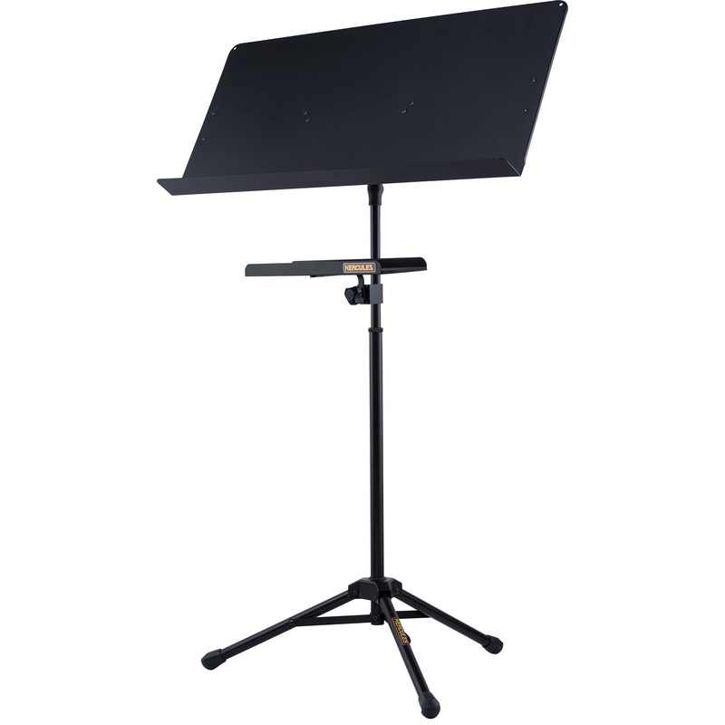 Hercules BS243B-HA103 Conductor Stand With Extended Desk And Accessory Tray