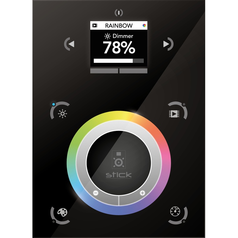 Nicolaudie Architectural STICK DE3 Wall Mounted DMX Controller (Black)