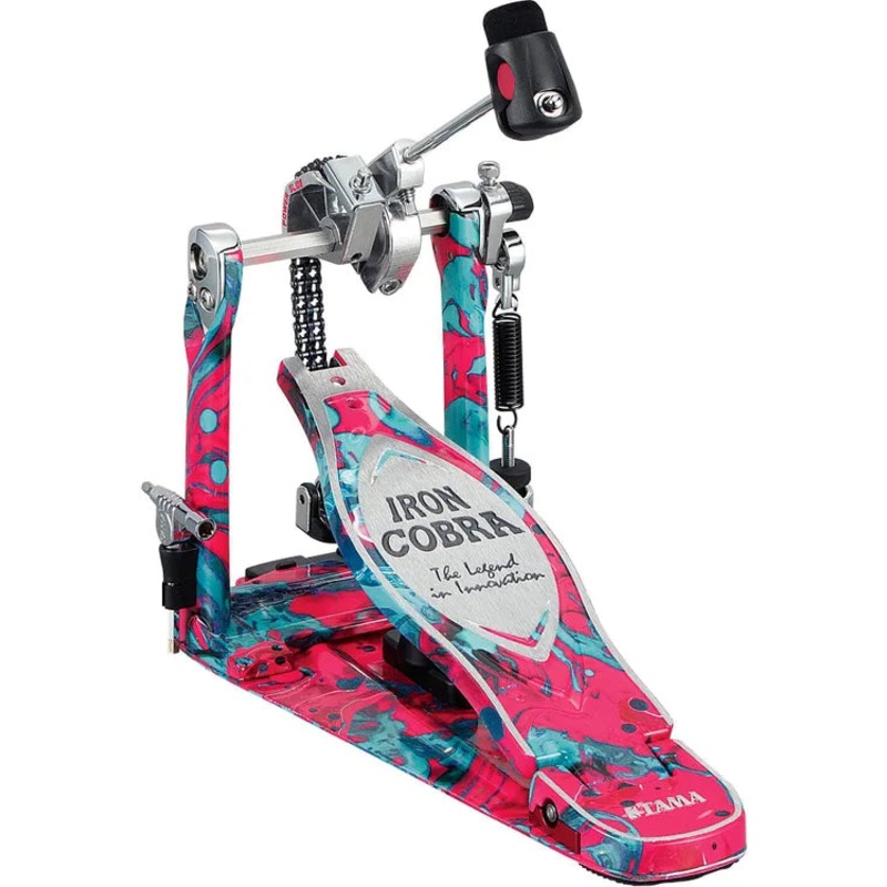 Tama IRON COBRA 50th Anniversary Limited Edition Power Glide Single Pedal (Marble Coral Swirl)
