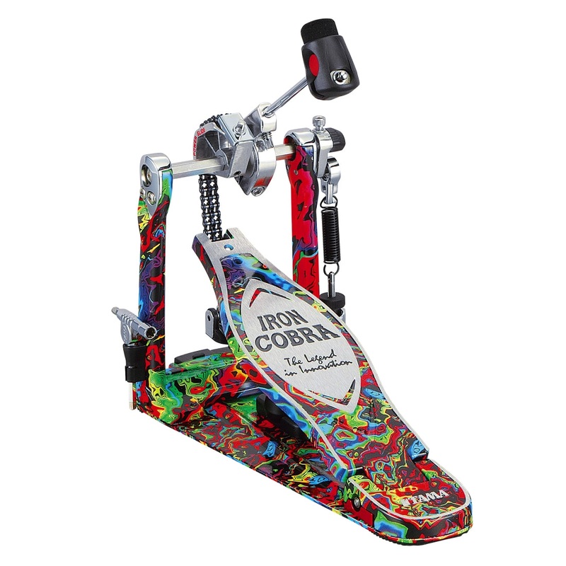 Tama IRON COBRA 50th Anniversary Limited Edition Power Glide Single Pedal (Marble Psychedelic Rainbow)