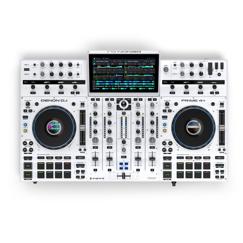 Denon DJ PRIME 4+ Special Edition 4-Deck Standalone DJ Controller (White)