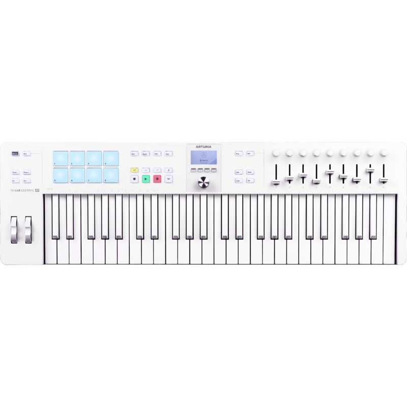 Arturia KEYLAB ESSENTIAL MK3 Limited Edition MIDI Controller (Alpine White) – 49 Keys