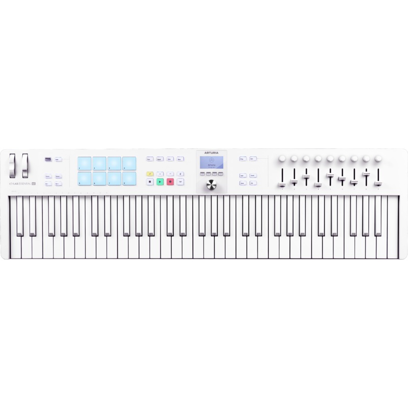 Arturia KEYLAB ESSENTIAL MK3 Limited Edition MIDI Controller (Alpine White) – 61 Keys