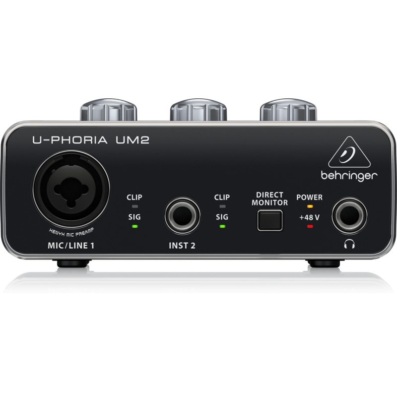 Behringer UM2 Audiophile 2×2 USB Audio Interface With XENYX Mic Preamplifier