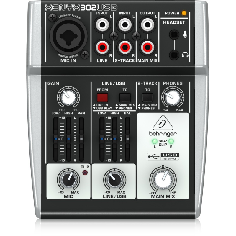 Behringer XENYX 302USB Premium 5-Input Mixer