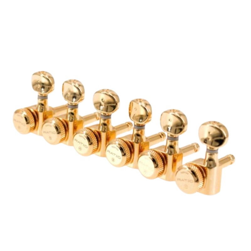 Graph Tech PRL-8731-LG0 Ratio Left Handed Electric Guitar Locking Machine Heads (Gold)