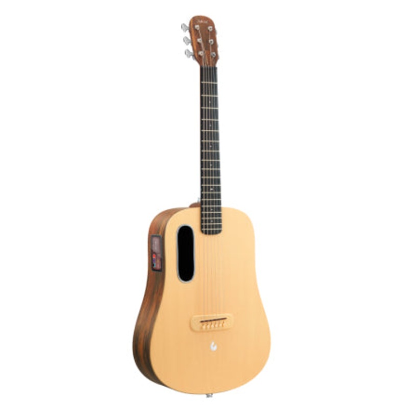 Lava Music LAVA ME 4 SPRUCE Series Acoustic Electric Guitar – 36″ (Woodgrain Brown & Burlywood)