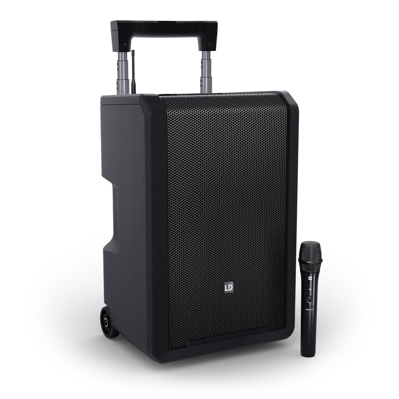 LD Systems ANNY 10 HHD B4.7 Portable battery-powered Bluetooth PA System With Mixer And Wireless Handheld Microphone – 10″