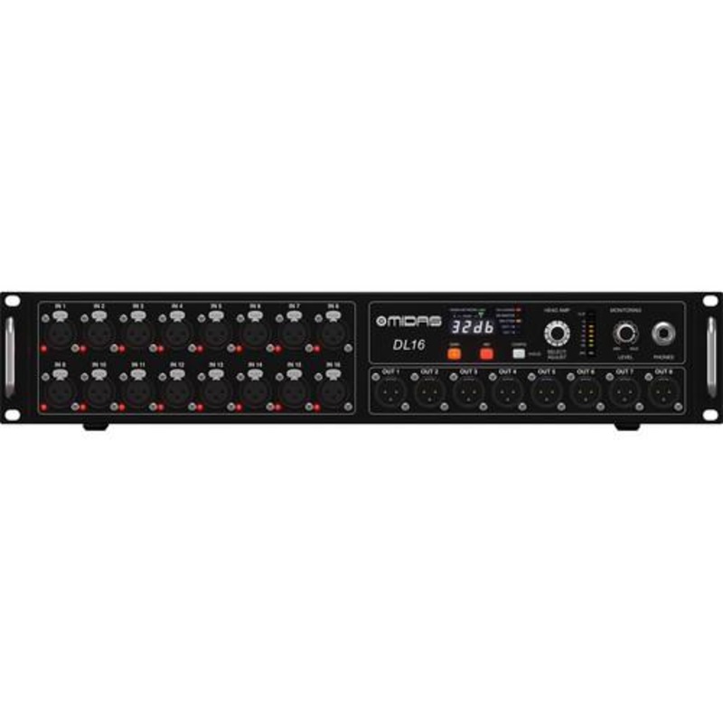 Midas DL16 16-Input  8-Output Stage Box With 16 Midas Mic Preamps
