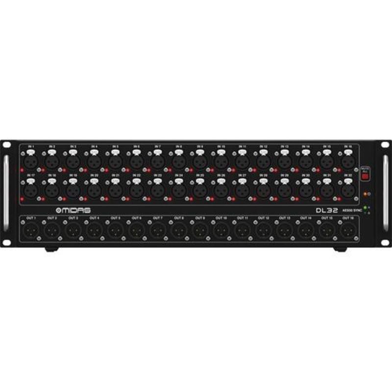 Midas DL32 32-Input  16-Output Stage Box With 32 Midas Mic Preamps
