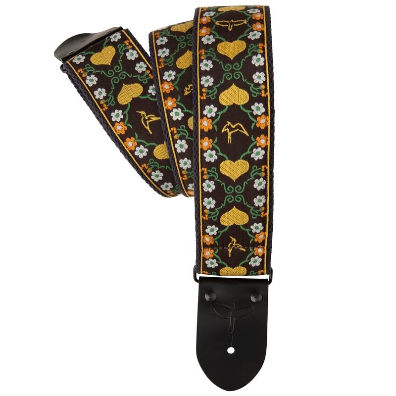 PRS RETRO Guitar Strap – 2.5″ (Floral, Yellow)