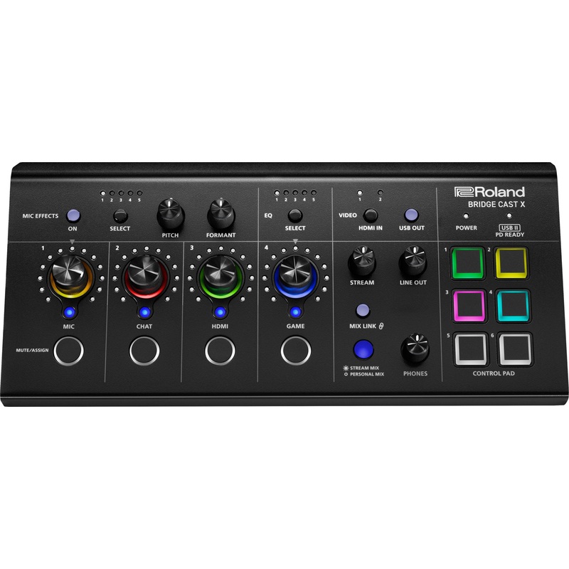 Roland BRIDGE CAST X Dual Bus Gaming Mixer and Video Capture (Black)