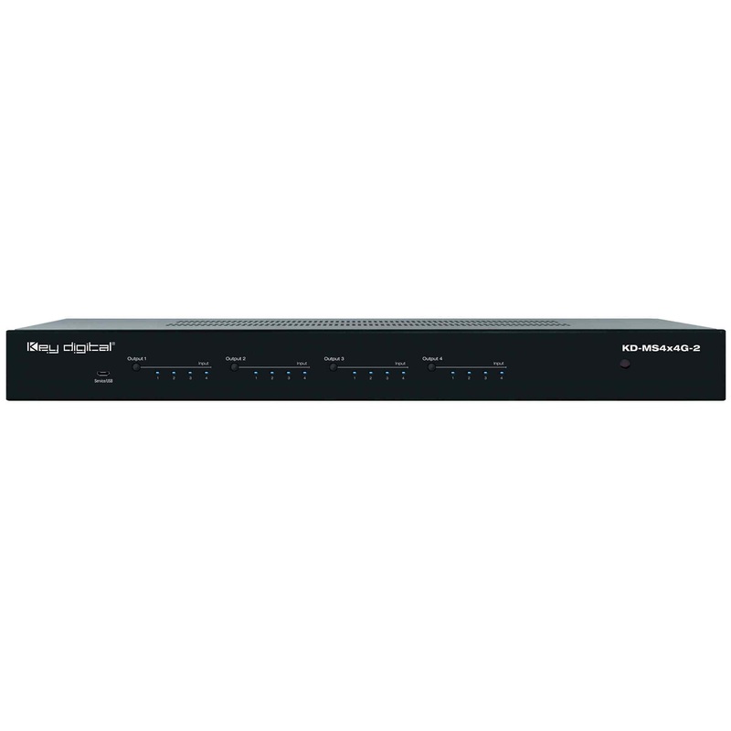 Key Digital KD-MS4x4G-2 Matrix Switcher With Independent Audio Routing