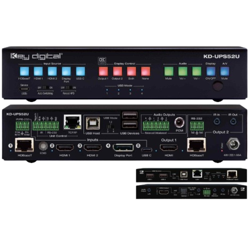 Key Digital KD-UPS52U Universal Presentation Switcher