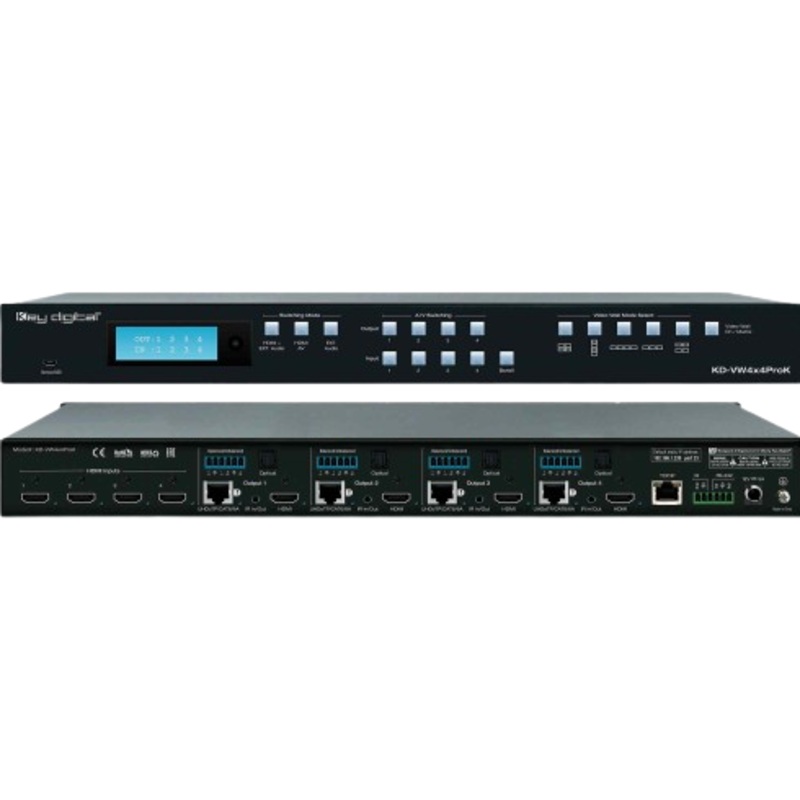 Key Digital KD-VW4x4ProK HDMI Video Wall Processor