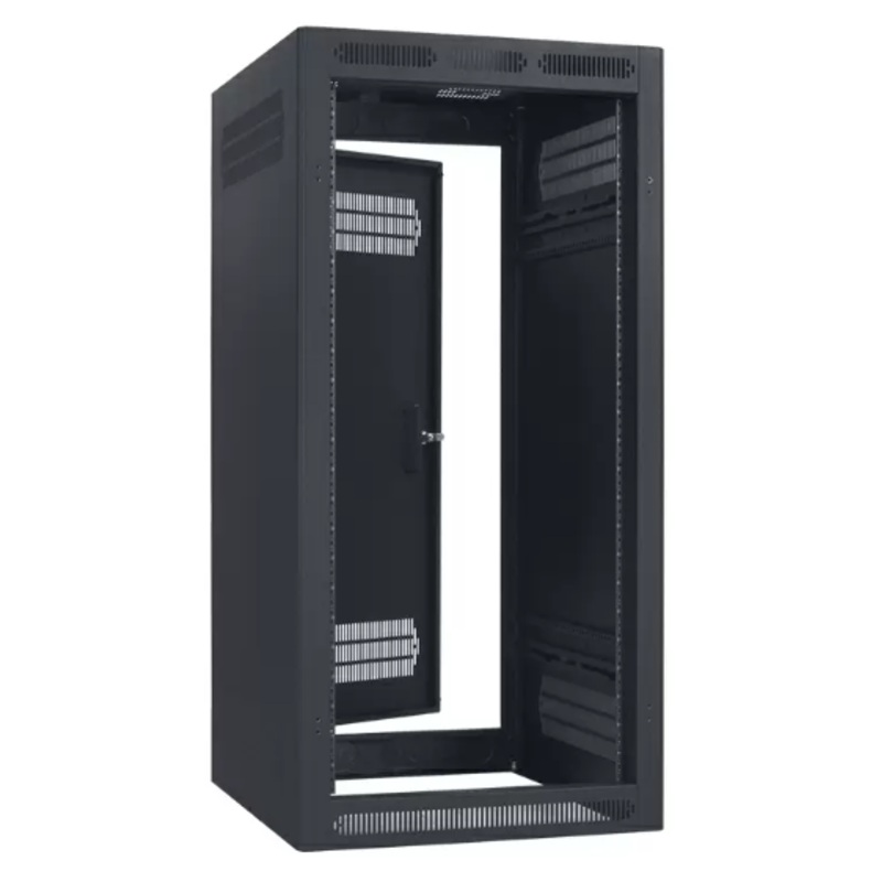 Lowell LER-2422 Enclosed AV Rack with Rear Door – 24U x 22″D