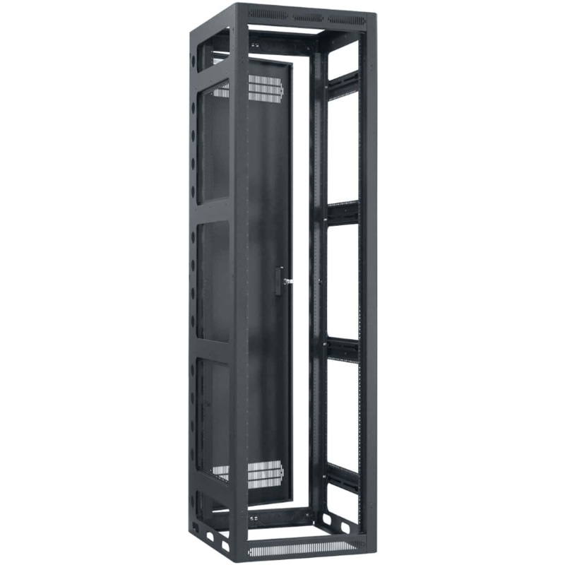 Lowell LGR-4427 Gangable AV Rack with Rear Door – 44U x 27″D