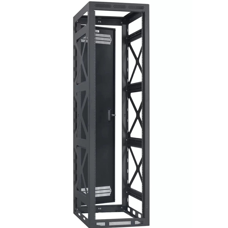 Lowell LSGR-4427 Seismic Rated Gangable AV Rack with Rear Door – 44U x 27″D