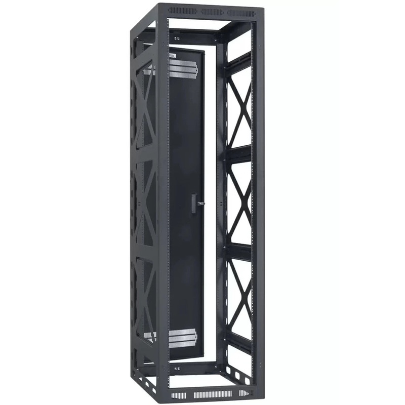 Lowell LSGR-4436 Seismic Rated Gangable AV Rack with Rear Door – 44U x 36″D