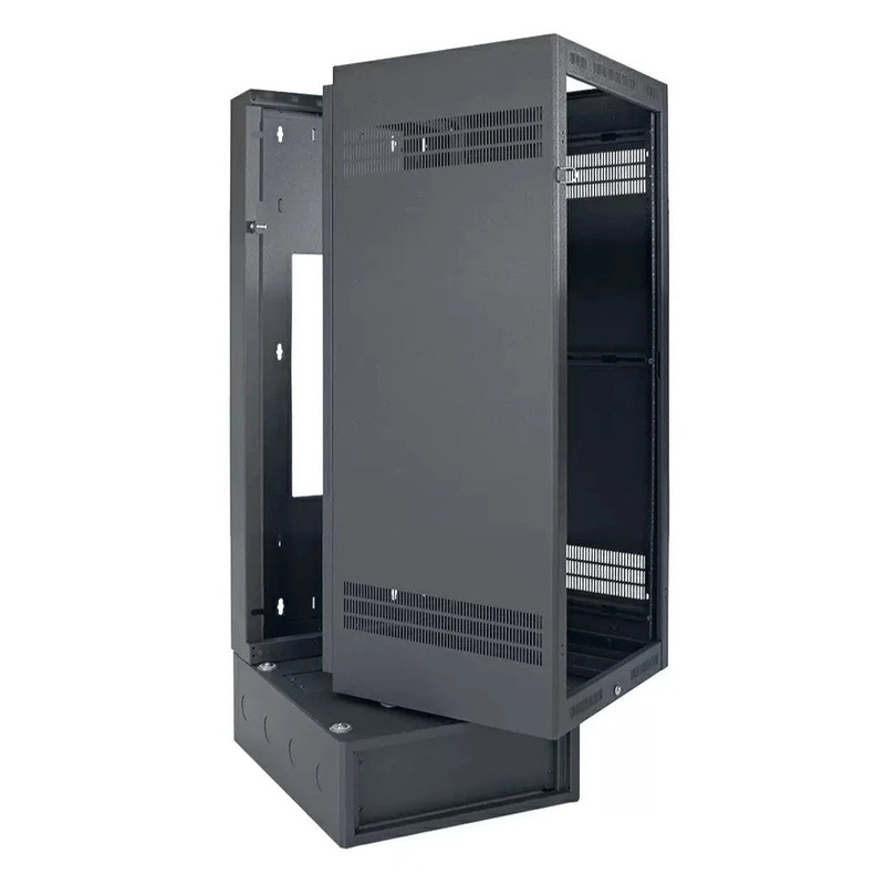 Lowell LWBR-2428 Wall Mount Rack with Base – 24U x 28″D