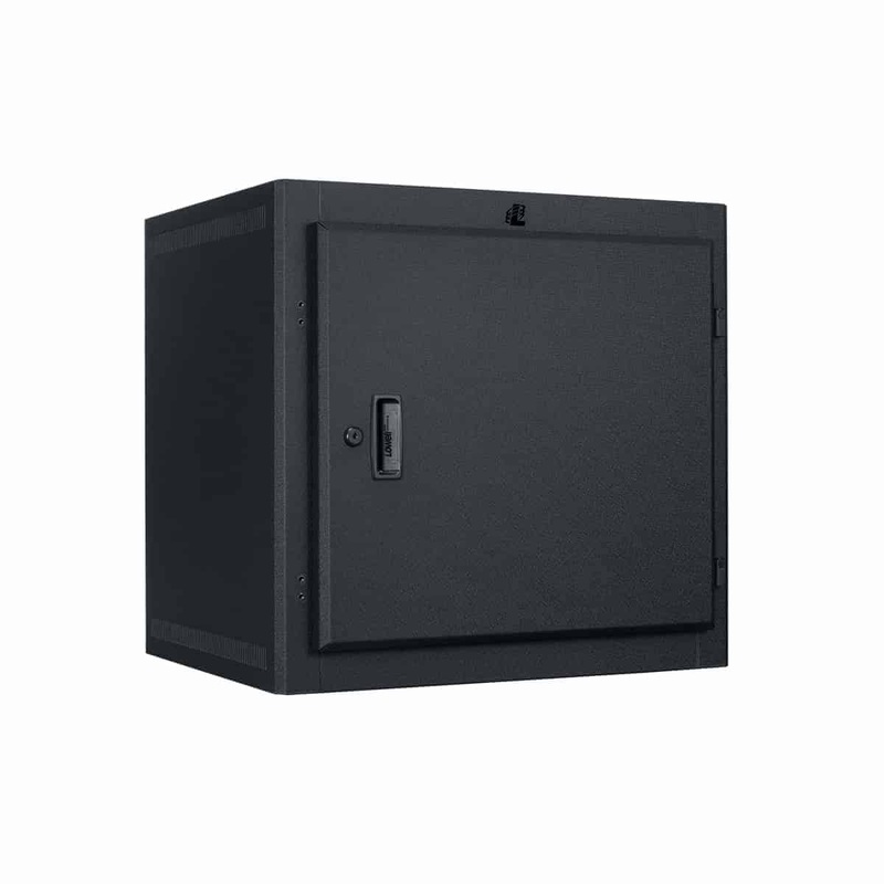 Lowell LWER-1018 Stationary Wall Rack with Door – 10U x 18″D